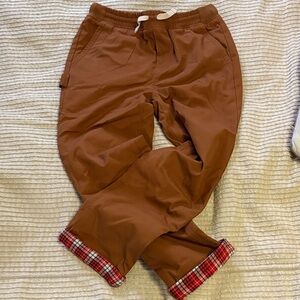 New Hanna Andersson Brown Lined Boys Pull on Pants US 10 140cm